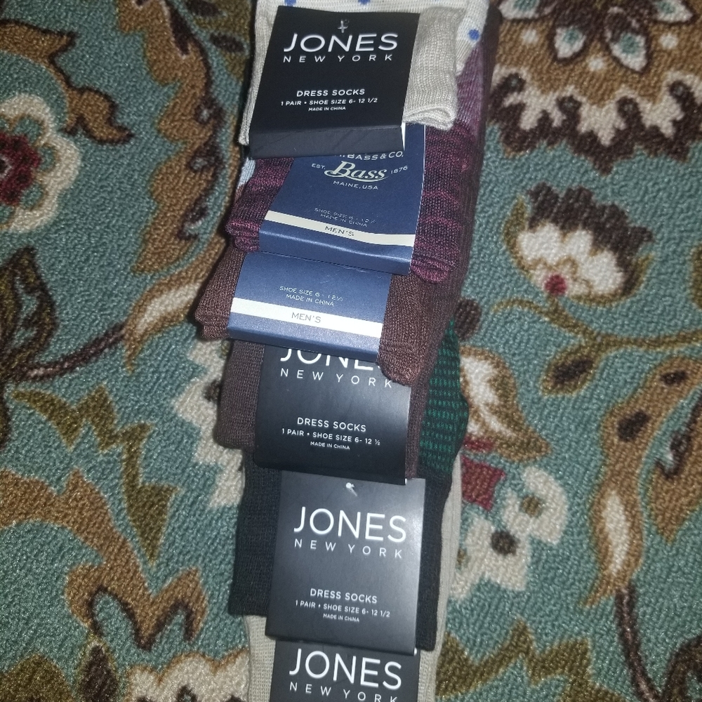 Six pair of men's dress socks